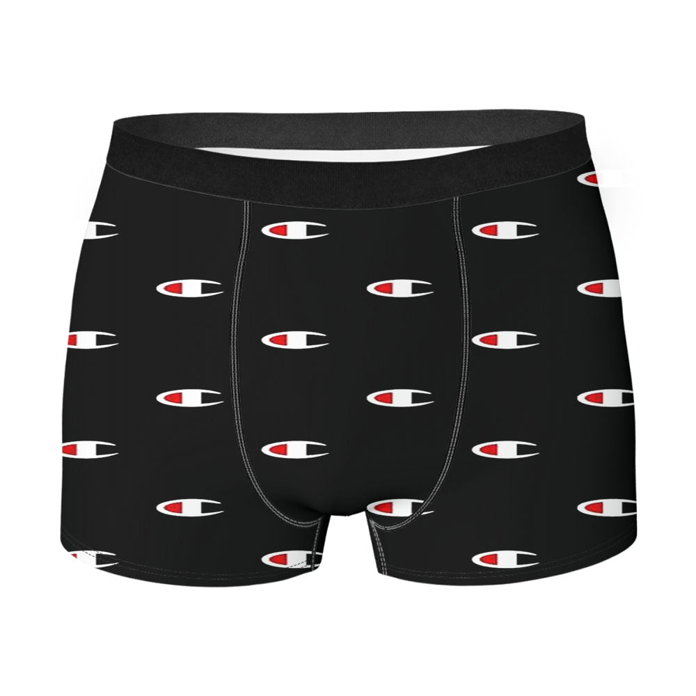 Champion Emblem Pattern Men's Boxer Briefs