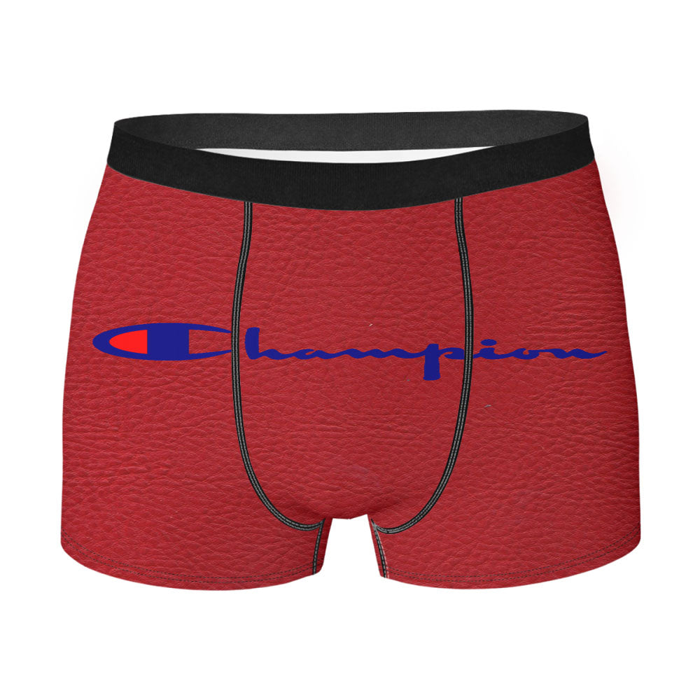 Champion Red Motif Men's Boxer Briefs