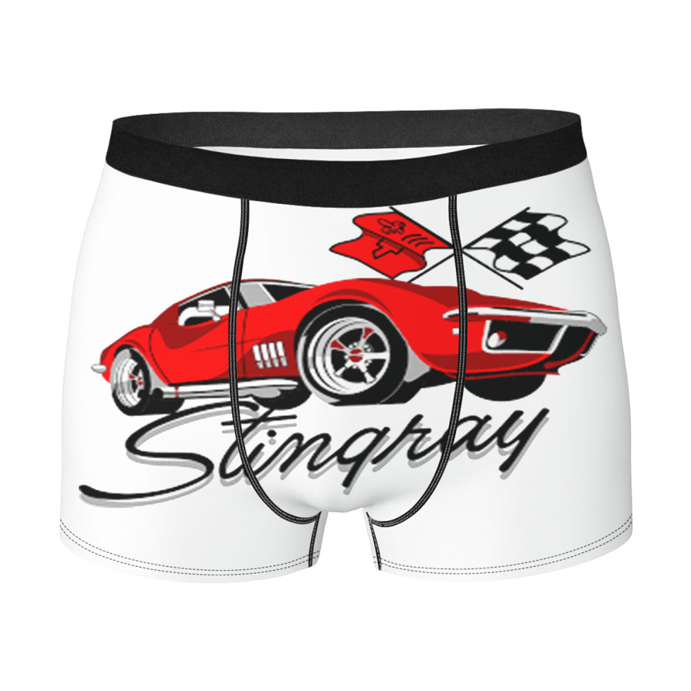 Chevy Red Car Cartoon Men's Boxer Briefs