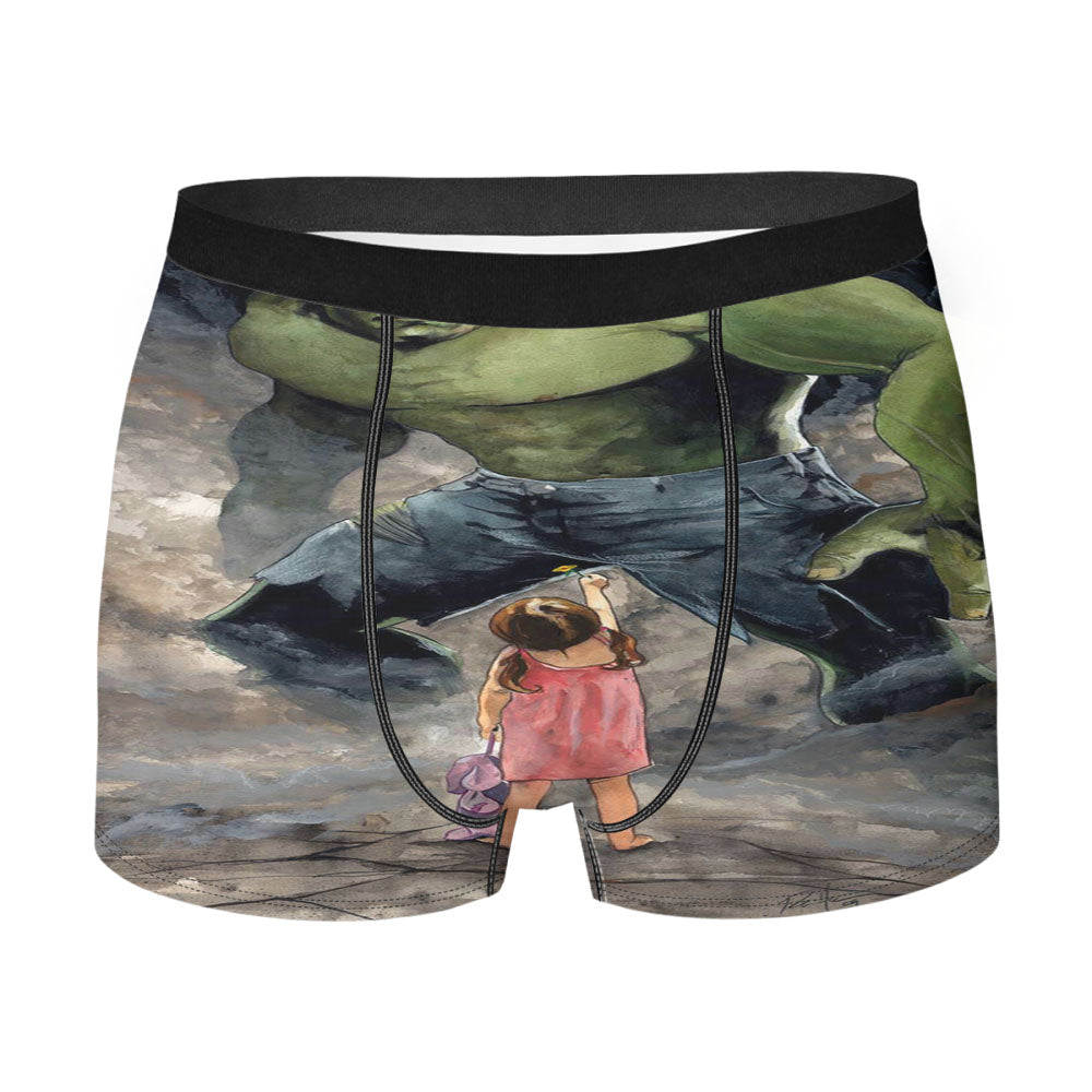 Child And Hulk Men's Boxer Briefs