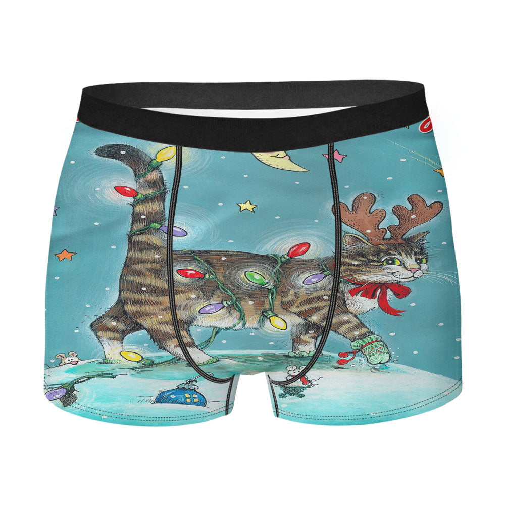 Christmas Cat Men's Boxer Briefs