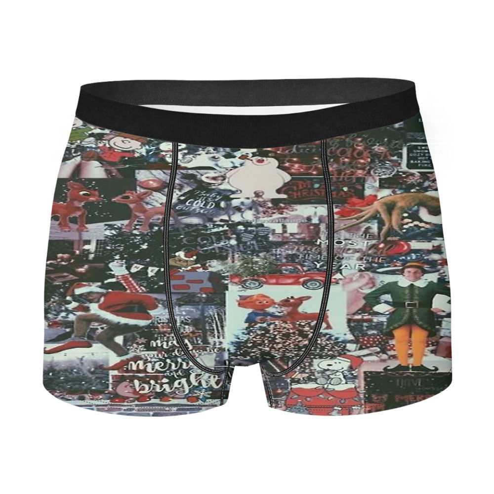 Christmas Collage Men's Boxer Briefs