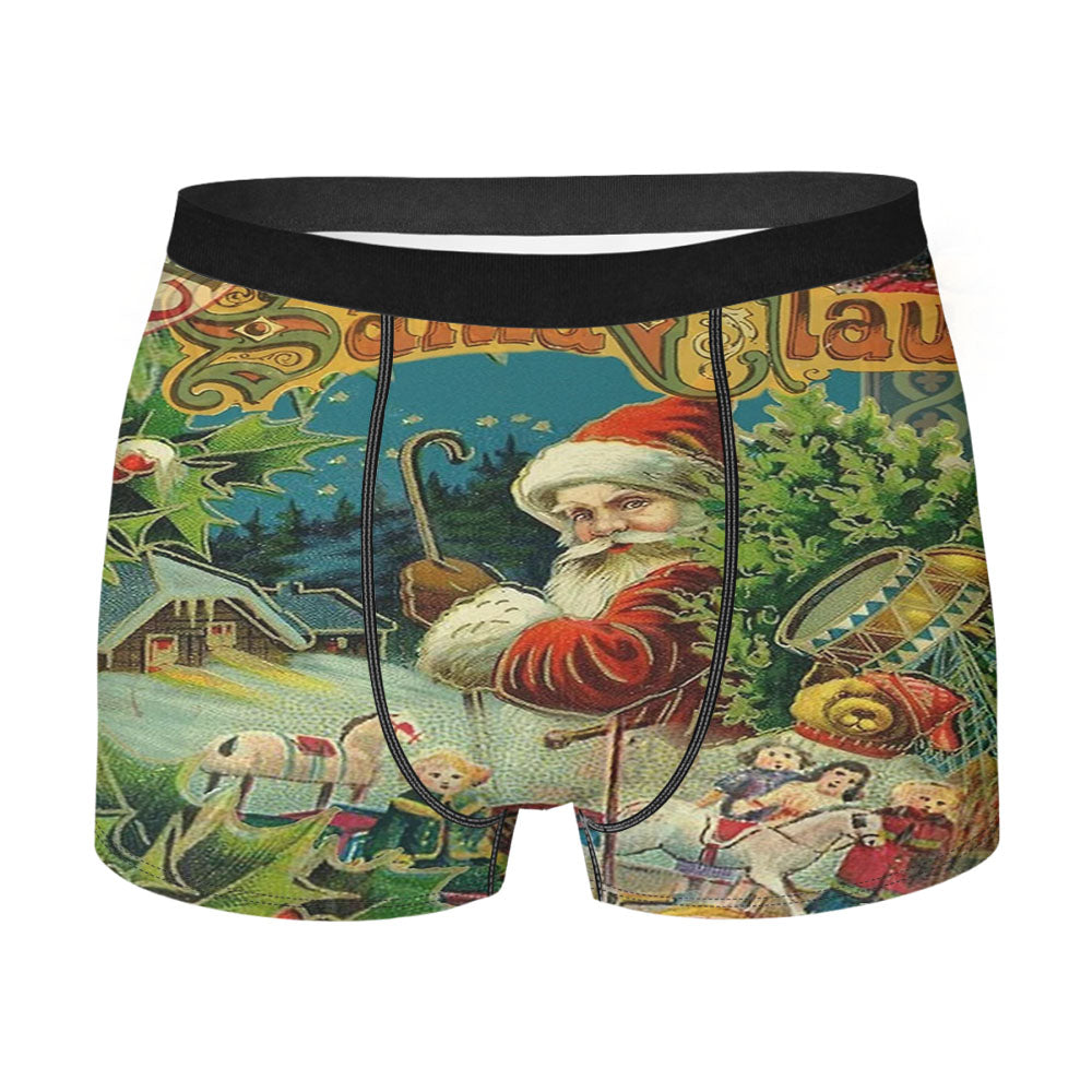 Christmas Santa Claus Victorian Antique Vintage Men's Boxer Briefs