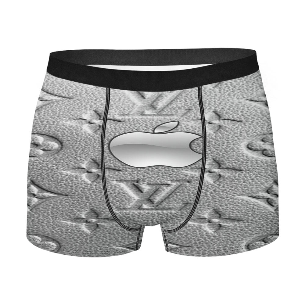 Chrome Apple Tech Pattern Men's Boxer Briefs