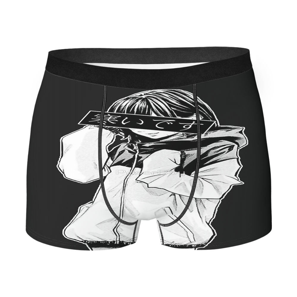 Cold Black White Sad Japanese Aesthetic Men's Boxer Briefs