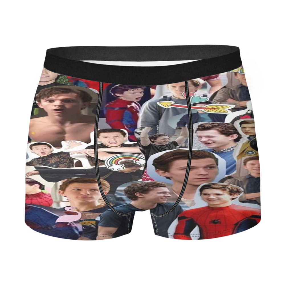 Collages Tom Holland Spiderman Men's Boxer Briefs