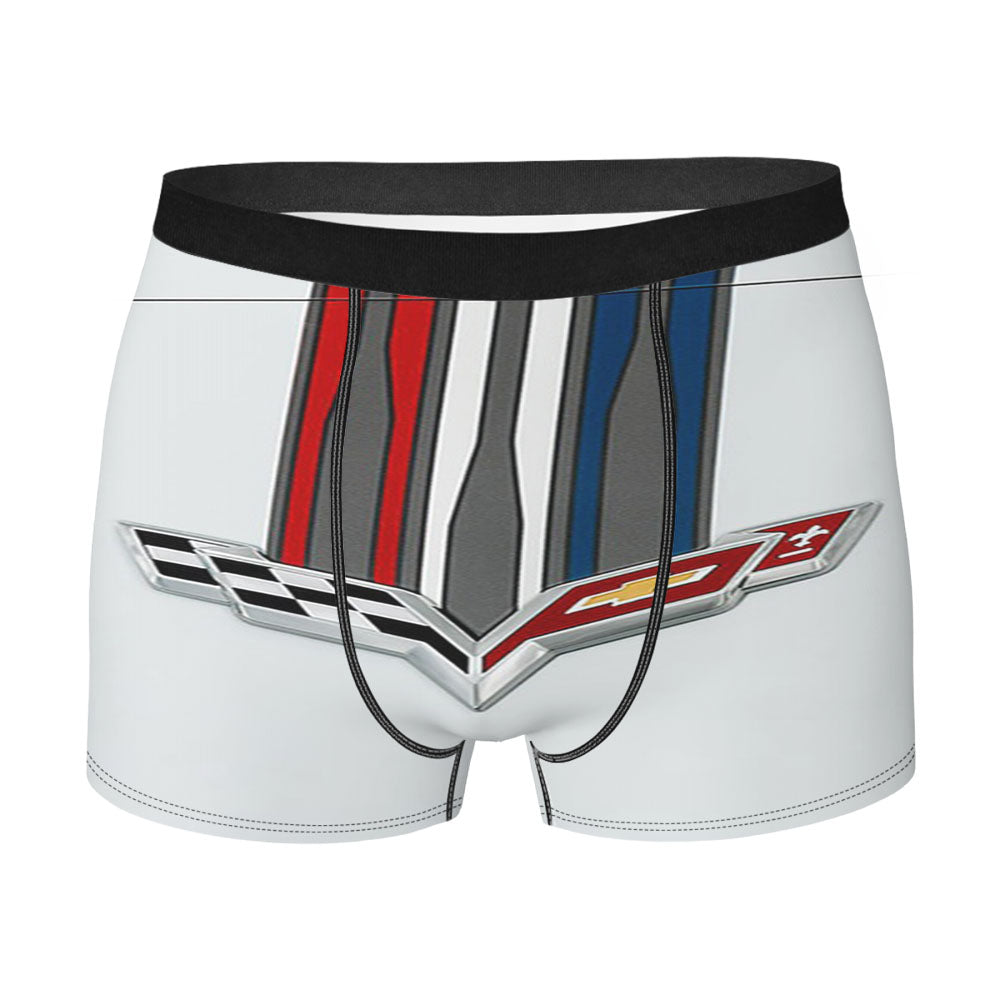 Corvette White Men's Boxer Briefs