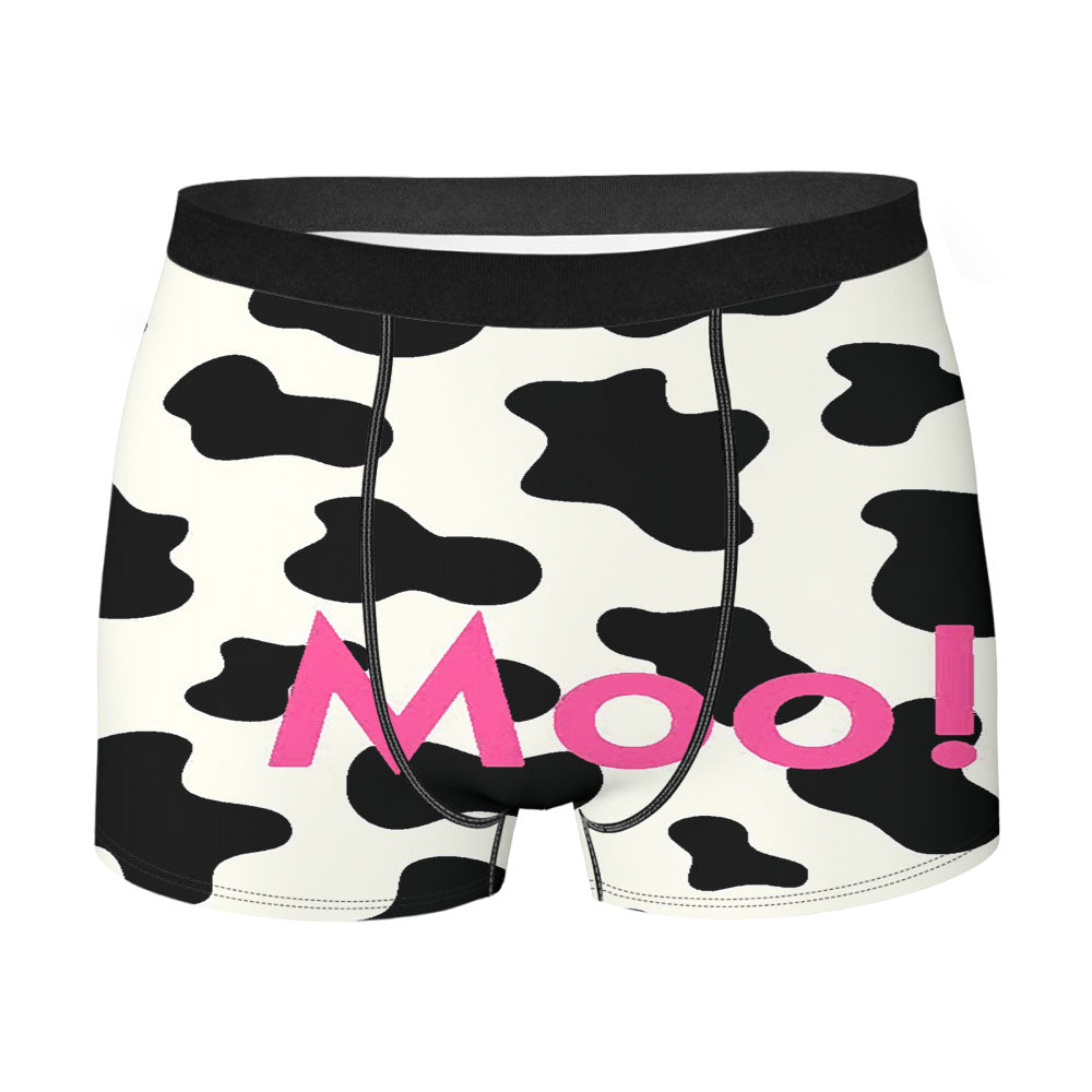 Cow Moo Pattern Men's Boxer Briefs