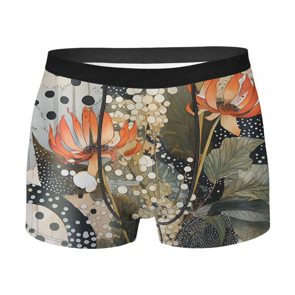 Cute Boho Floral Men's Boxer Briefs