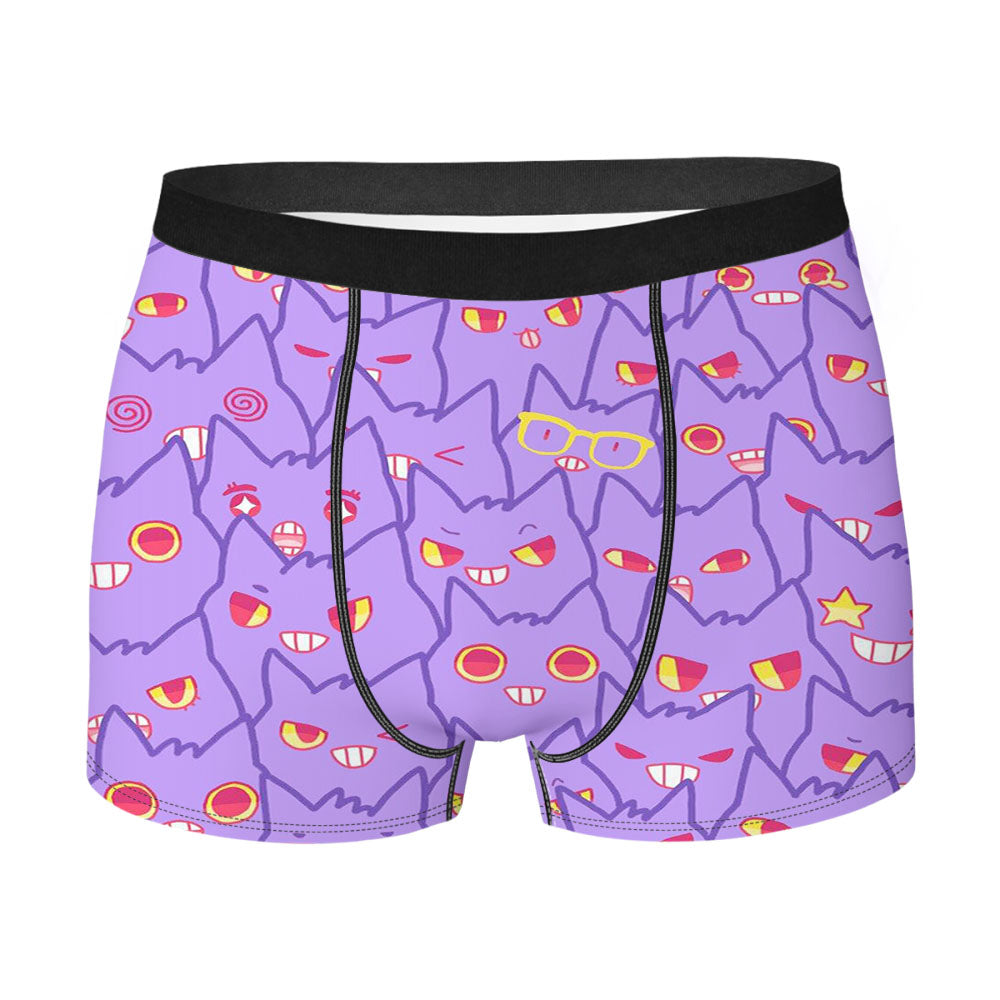 Cute Gengar Pattern Men's Boxer Briefs