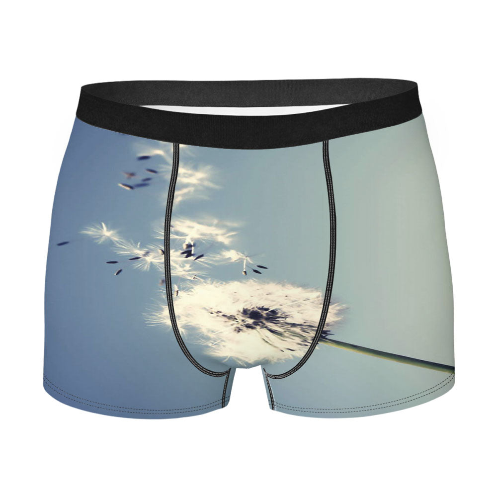 Dandelion Flower Wish Cute Custom Men's Boxer Briefs
