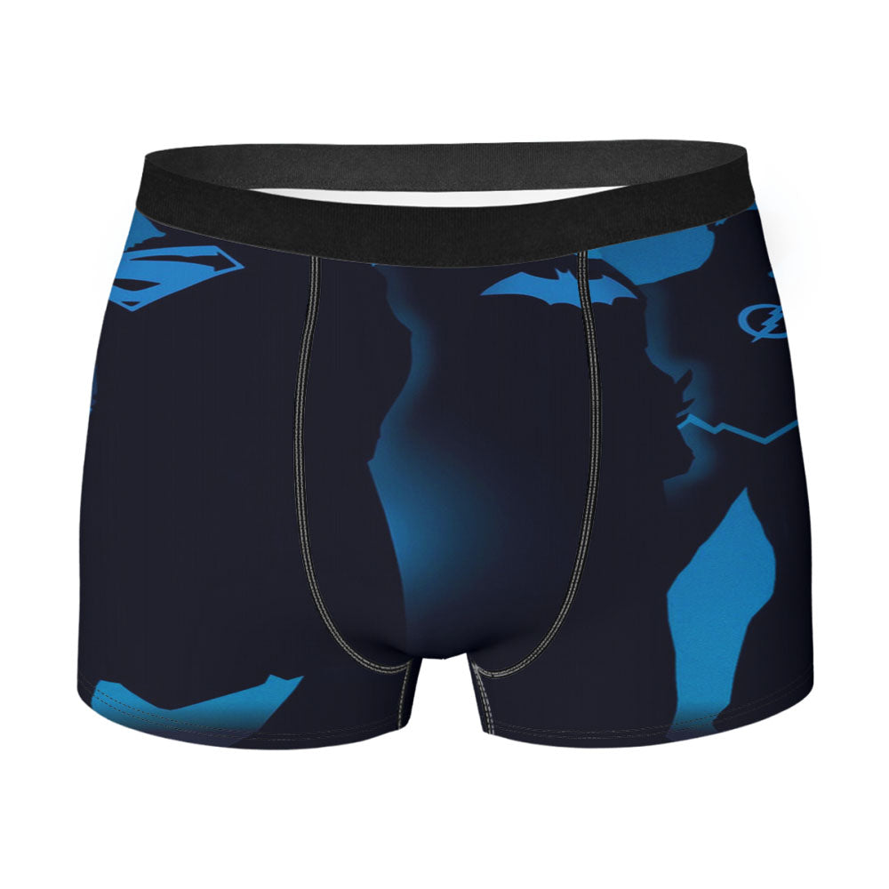 Dc Superheroes Dark Blue Vector Men's Boxer Briefs