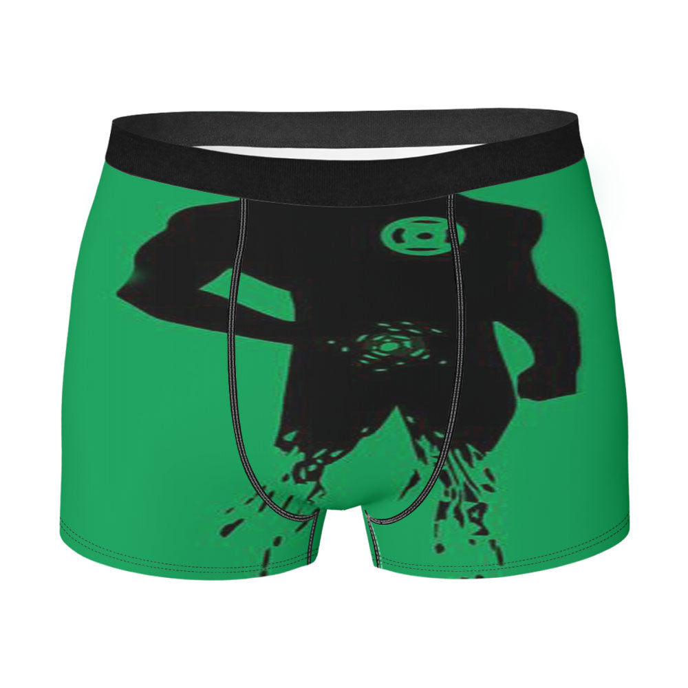 Dc Superheroes Green Lantern Silhouette Men's Boxer Briefs