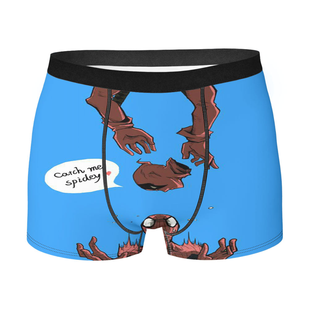 Deadpool And Spiderman Crazy Men's Boxer Briefs