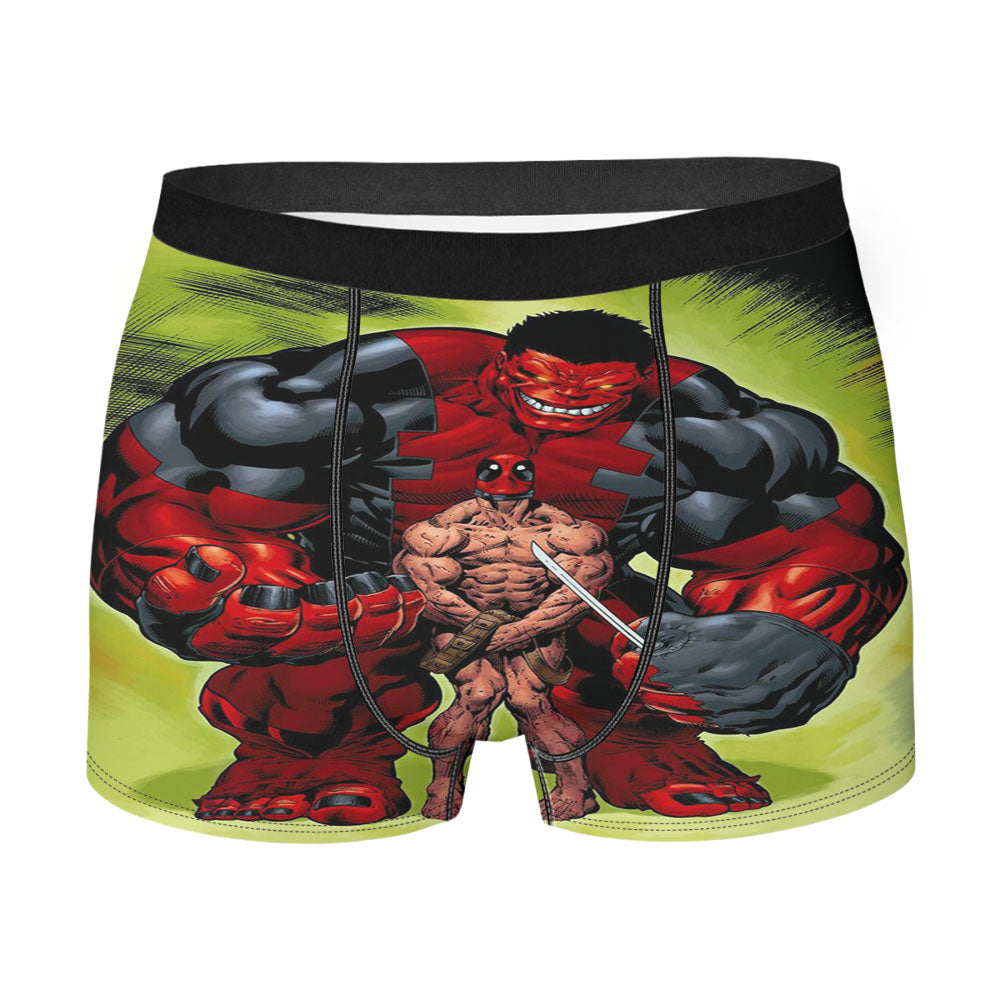 Deadpool Crazy Time Hulk Men's Boxer Briefs