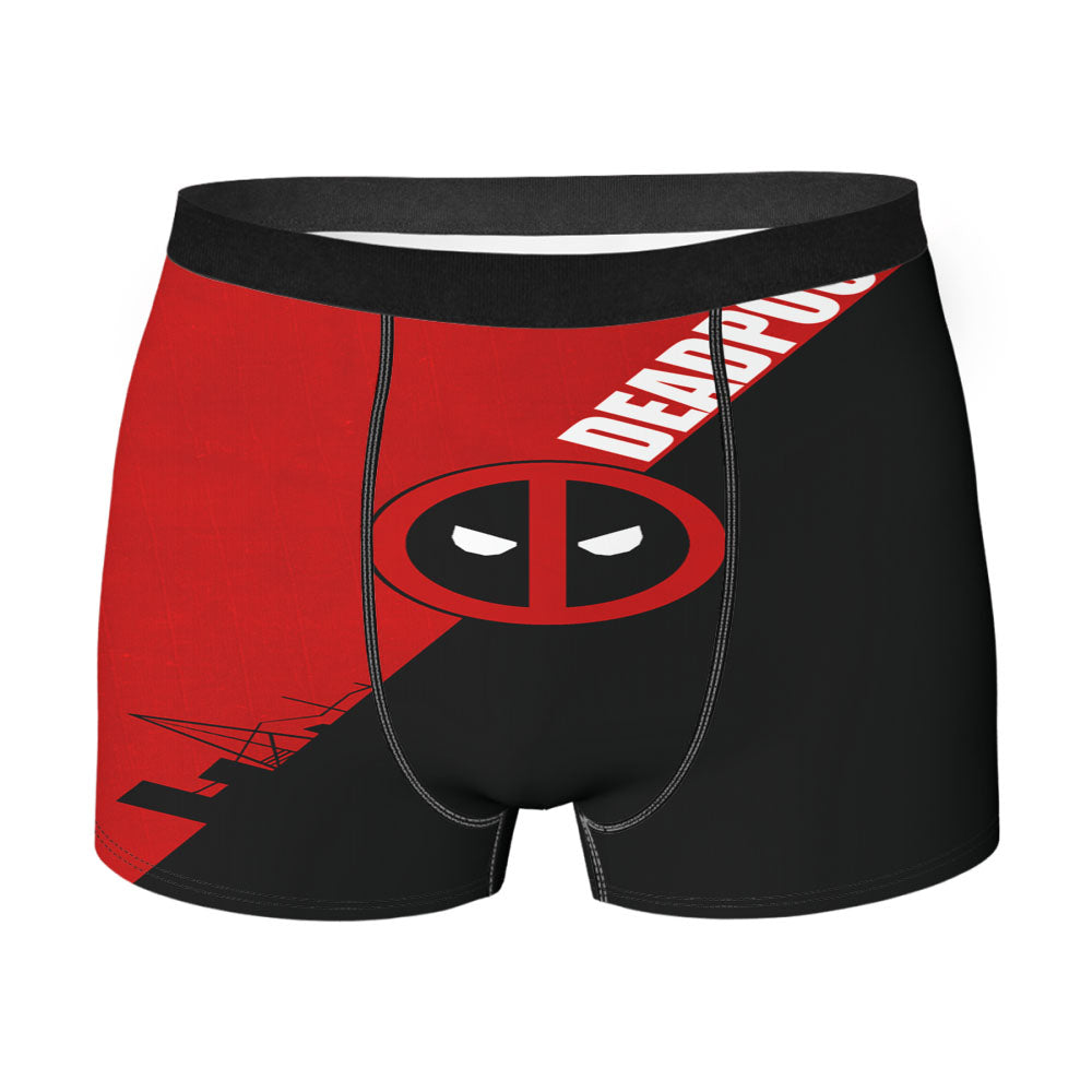 Deadpool Logo Black Red Men's Boxer Briefs