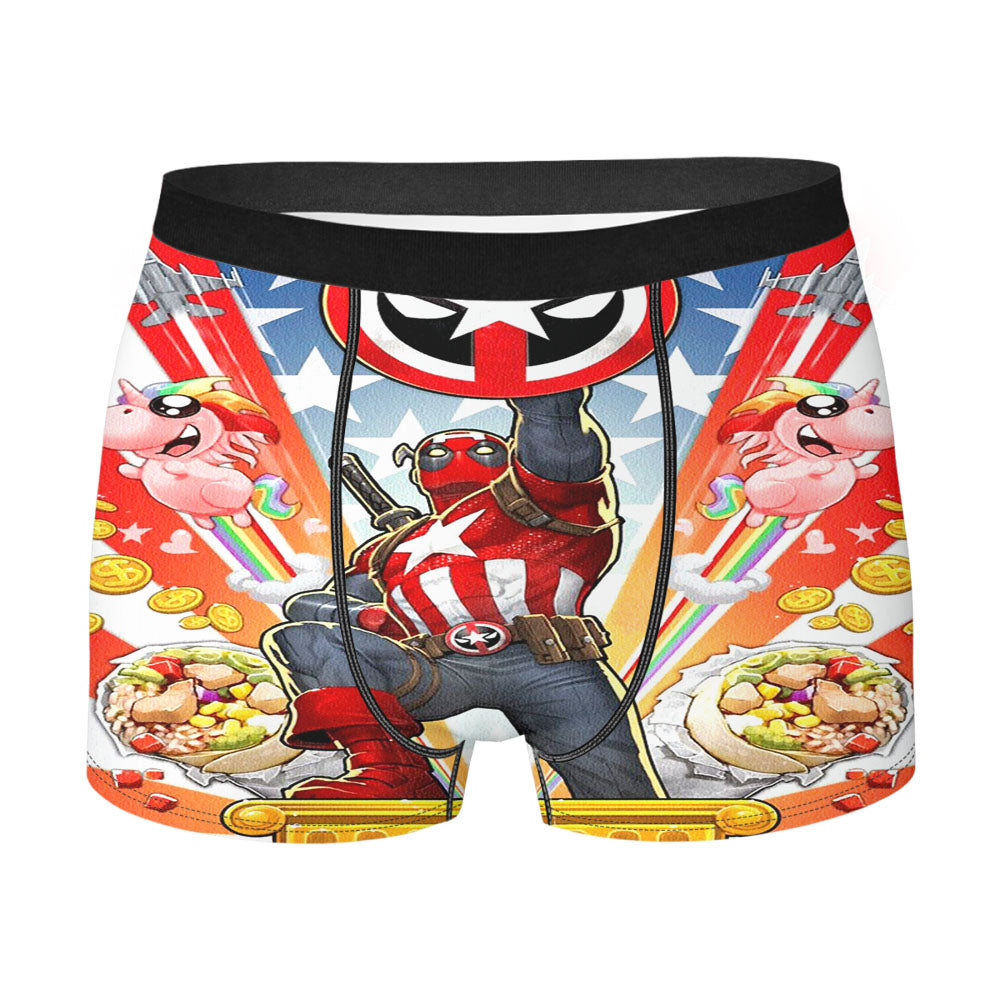 Deadpool X Captain America Men's Boxer Briefs