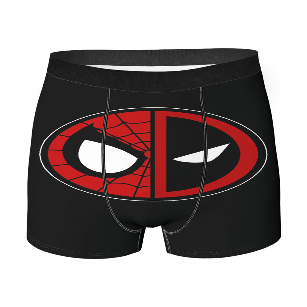Deadpool X Spidey Face Men's Boxer Briefs