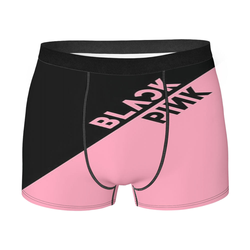Diagonal Girl K-Pop Band Logo Men's Boxer Briefs