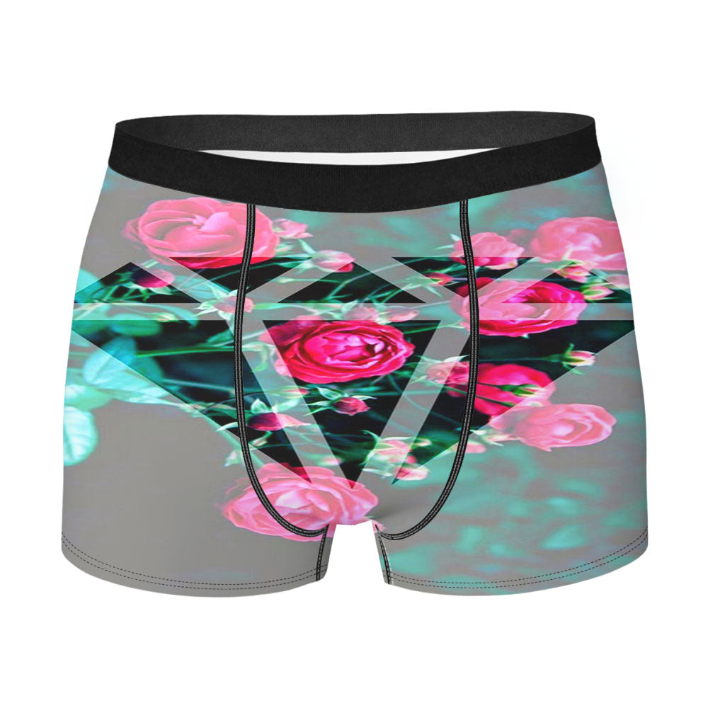 Diamond Flower Poster Men's Boxer Briefs