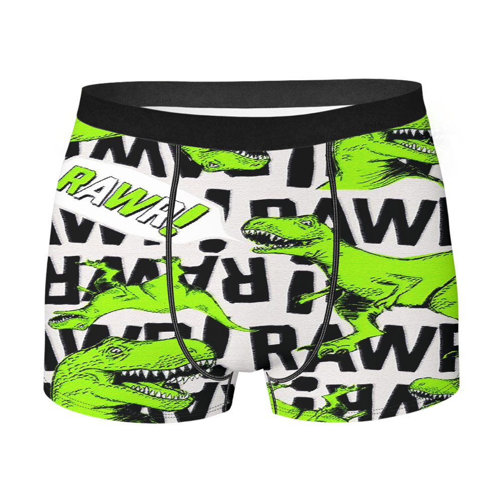 Dinosaur Pattern Honest Diapers Men's Boxer Briefs