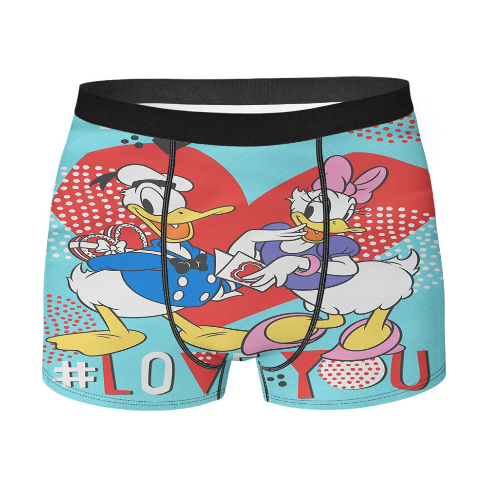 Disney Donald And Daisy Sweethearts Men's Boxer Briefs