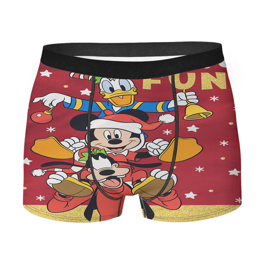 Disney Festive Fun Friends Men's Boxer Briefs