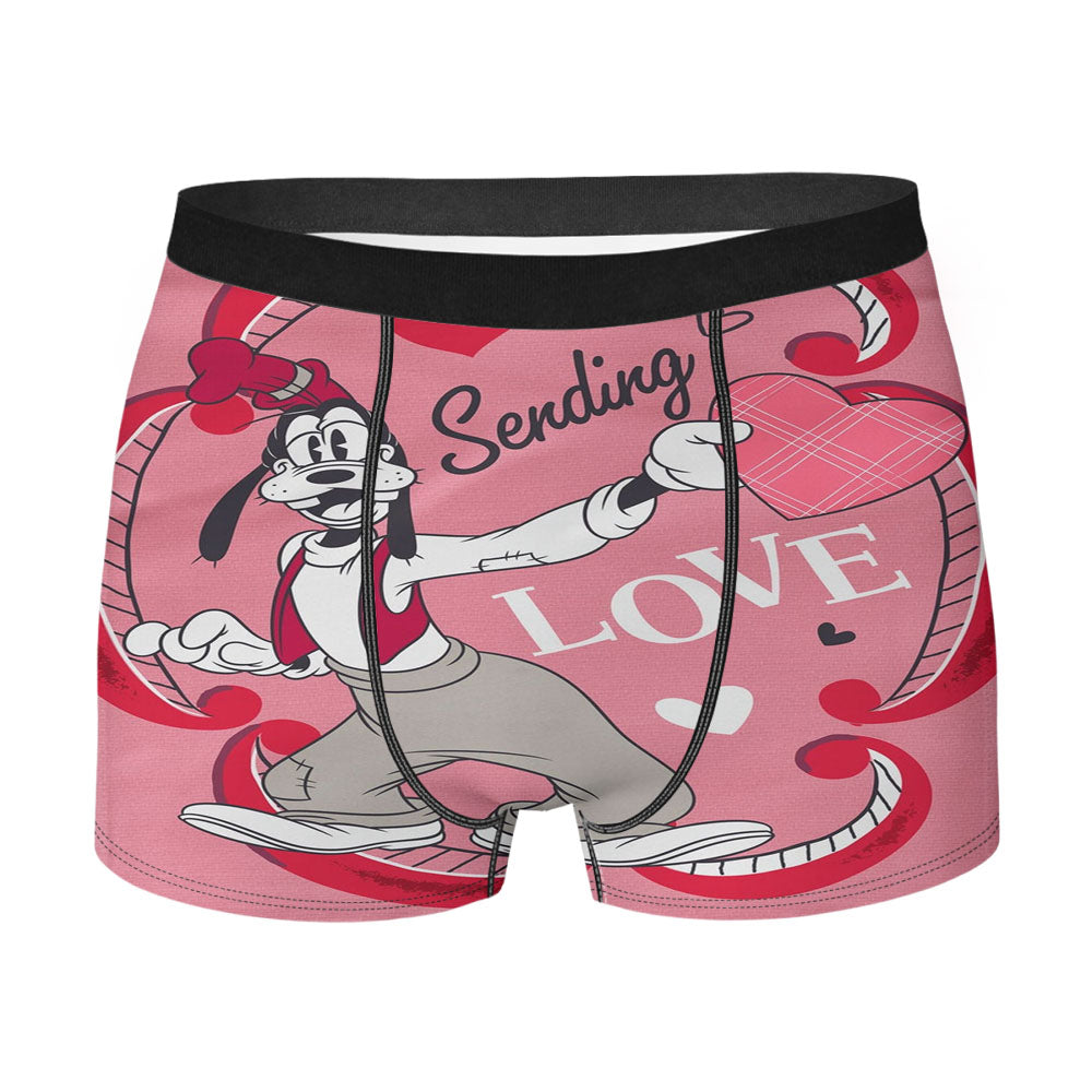Disney Goofy Flag Valentines Day Men's Boxer Briefs