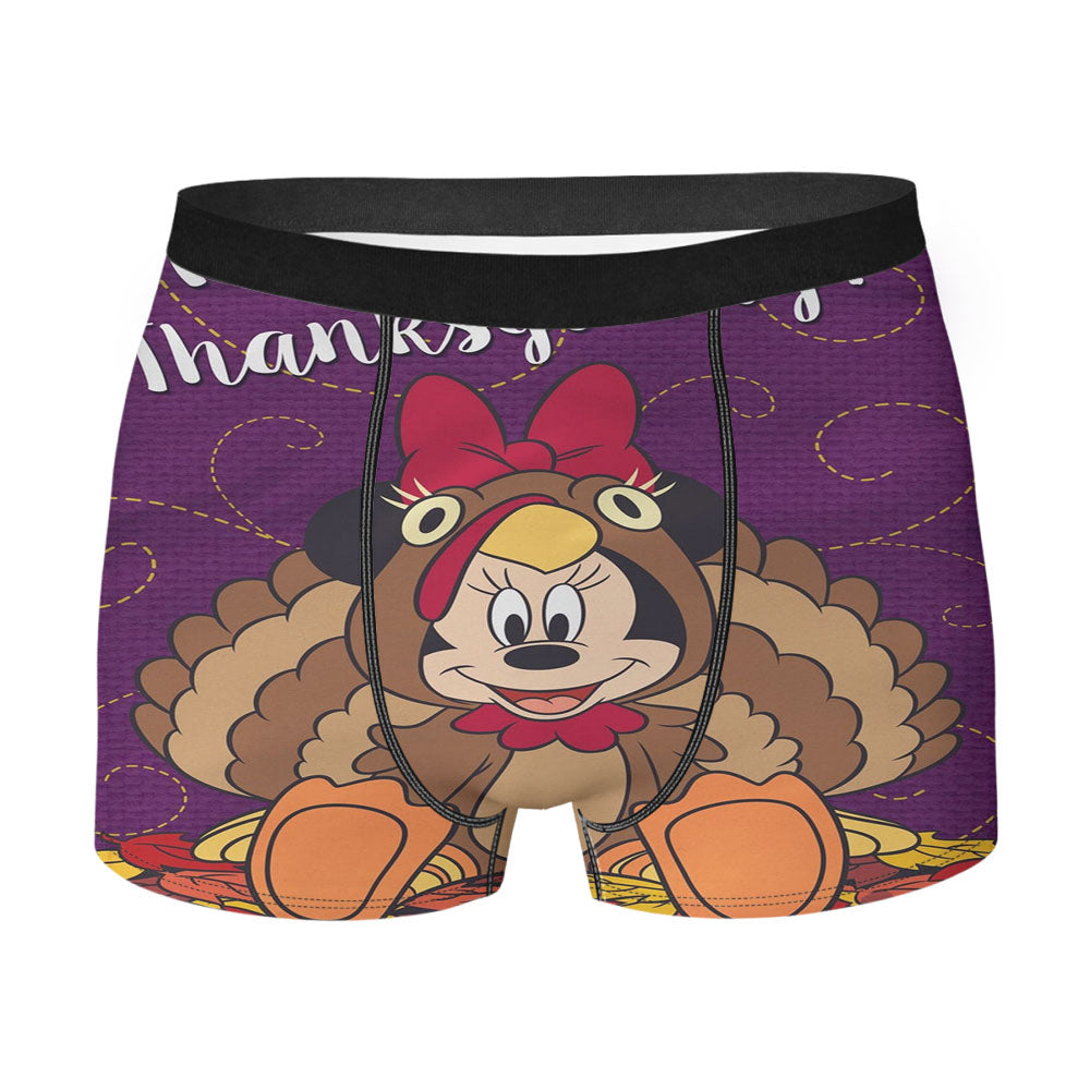 Disney Minnie Happy Thanksgiving Men's Boxer Briefs