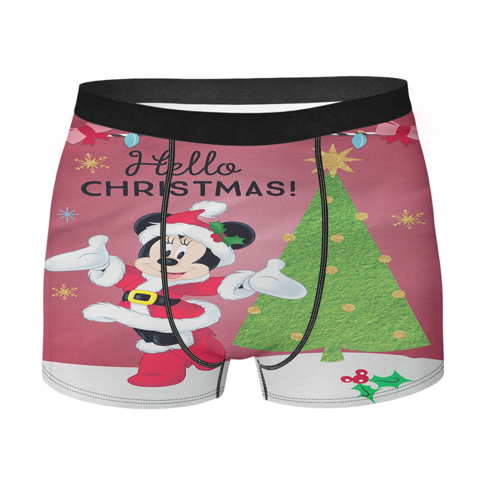 Disney Minnie Hello Christmas Men's Boxer Briefs
