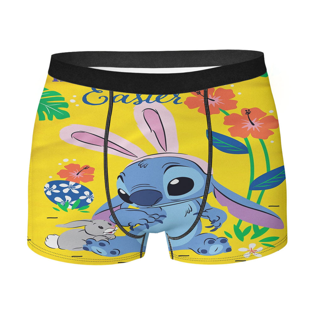 Disney Stitch Happy Easter Men's Boxer Briefs