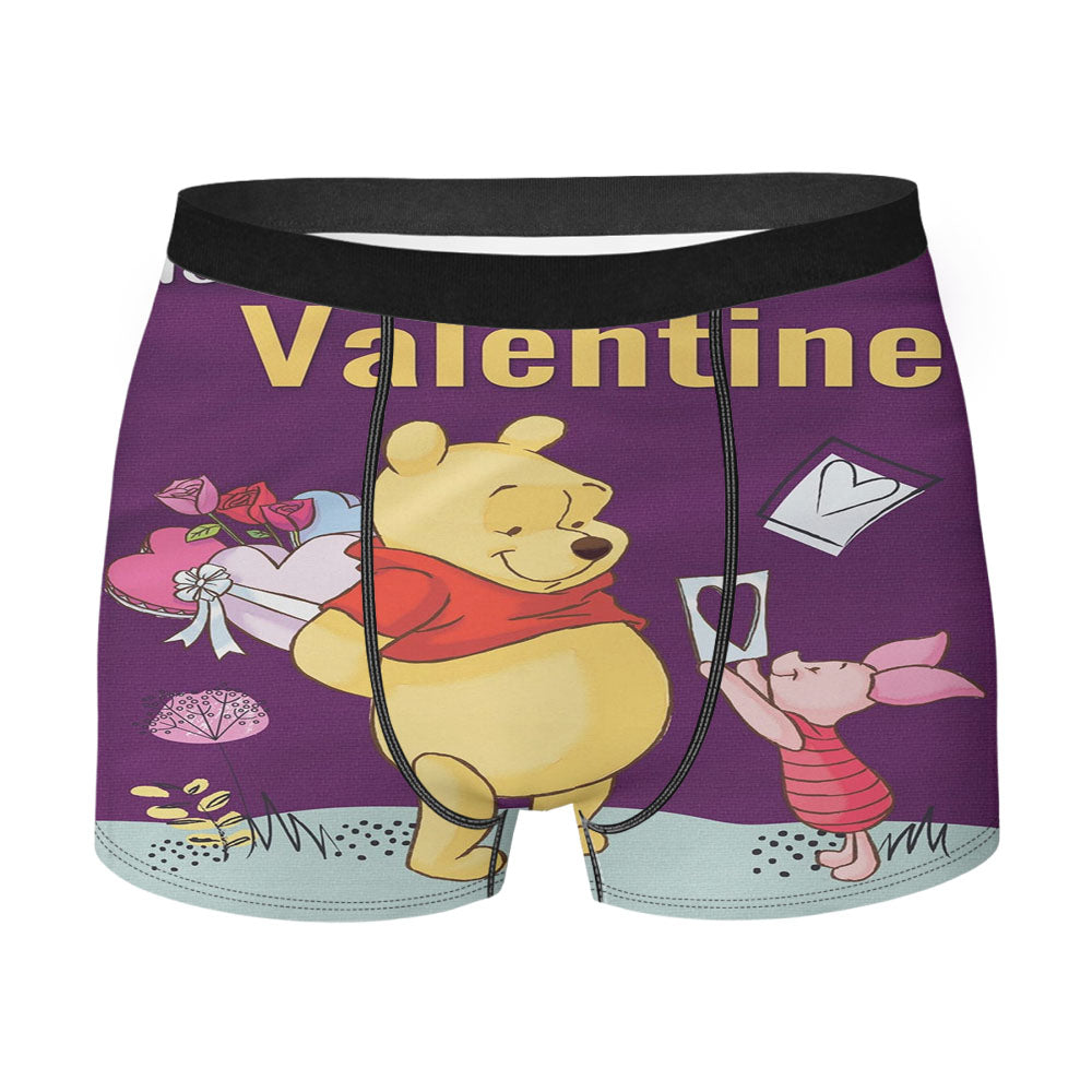 Disney Valentines Day Winnie The Pooh Men's Boxer Briefs