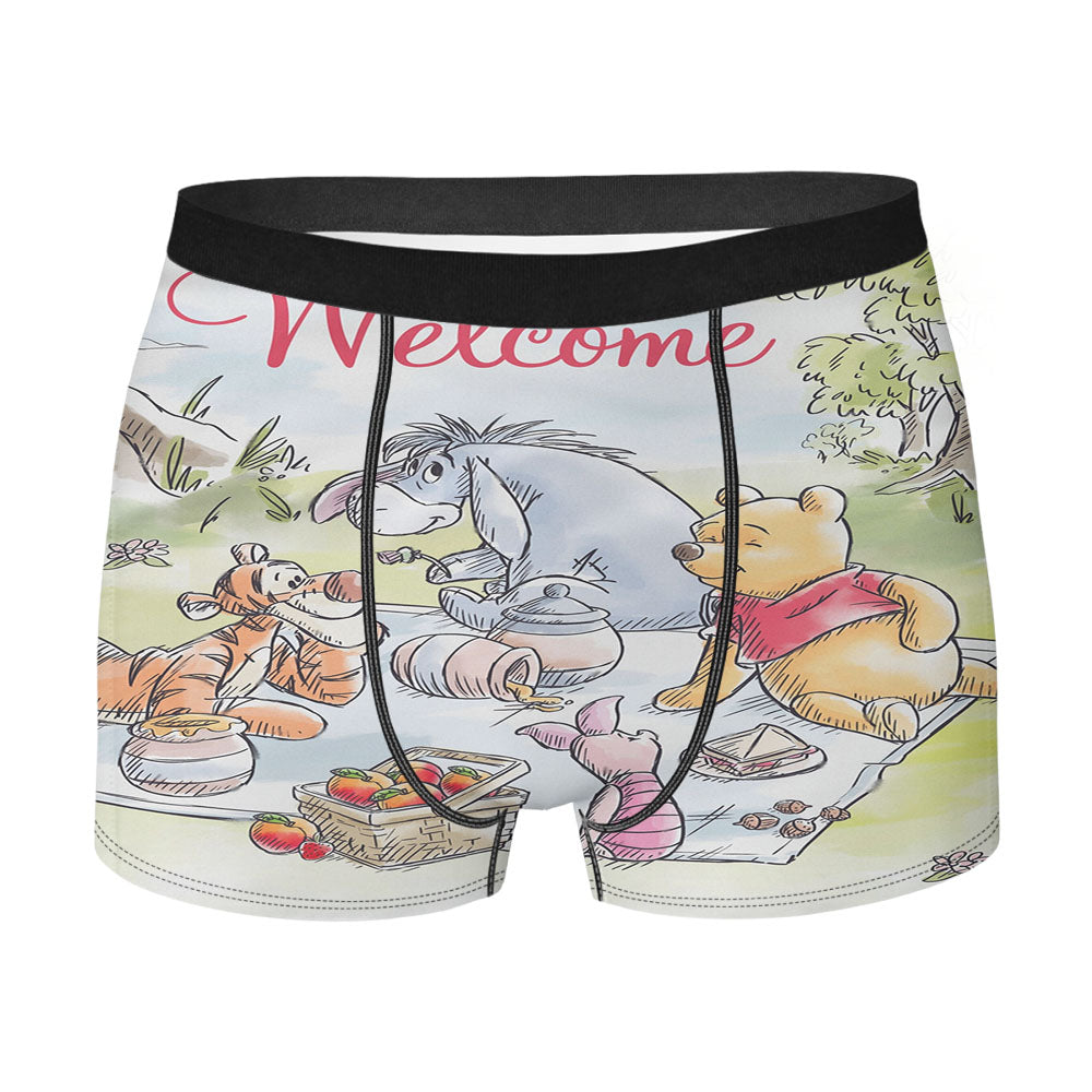 Disney Winnie The Pooh Spring Picnic Men's Boxer Briefs