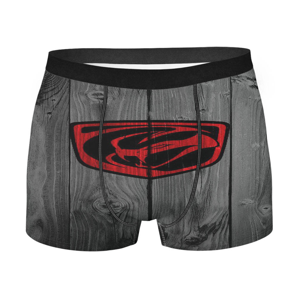 Dodge Viper Logo Dark Wood Wallpaper Men's Boxer Briefs