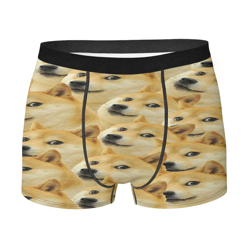 Doge Pattern Collage Men's Boxer Briefs