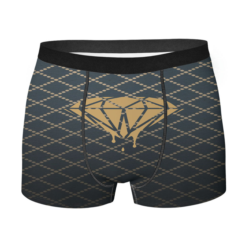 Dotted Diamonds Pattern Men's Boxer Briefs
