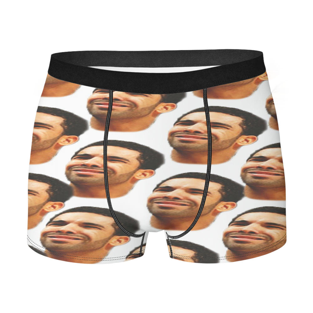 Drake Collage Head Pattern Men's Boxer Briefs