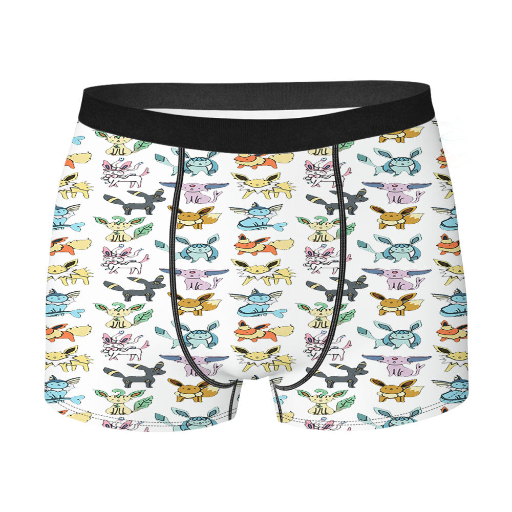 Eevee Evolutions Pattern Men's Boxer Briefs