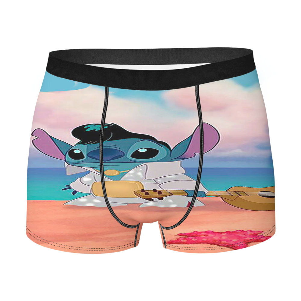 Elvis Stitch Disney Men's Boxer Briefs