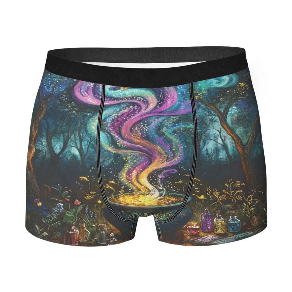 Enchanted Blue Forest Witches Cauldron Men's Boxer Briefs