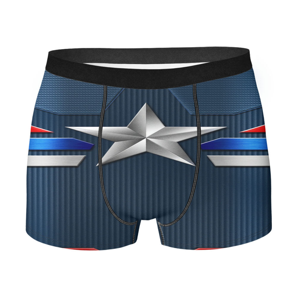 Estrella Captain America Wallpaper Men's Boxer Briefs