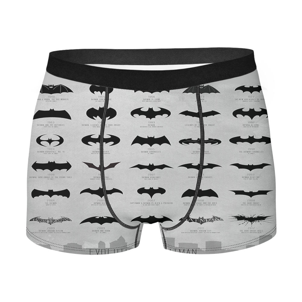 Evolution Of Batman Logo Men's Boxer Briefs