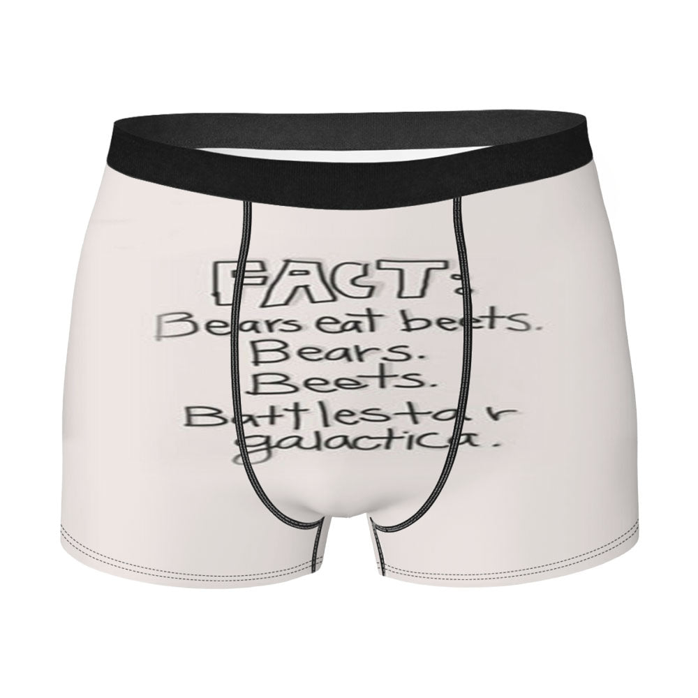 Fact - Bears Eat Beets - Bears, Beets, Battlestar Galactica Men's Boxer Briefs