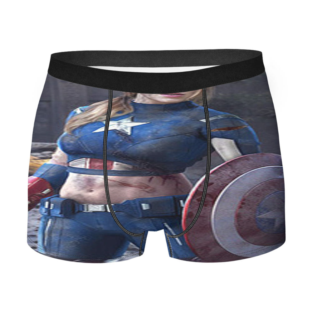 Female Captain America Men's Boxer Briefs