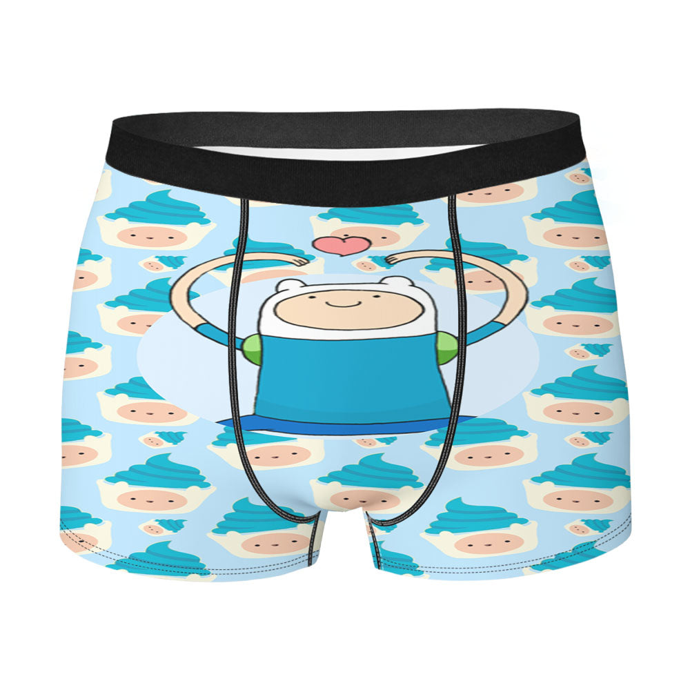 Finn Cake Pattern Men's Boxer Briefs