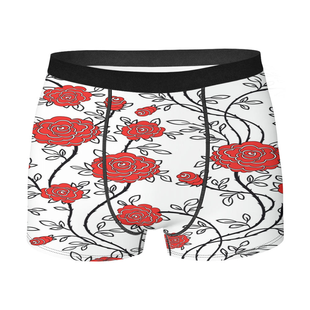 Floral Flowers Pattern Men's Boxer Briefs