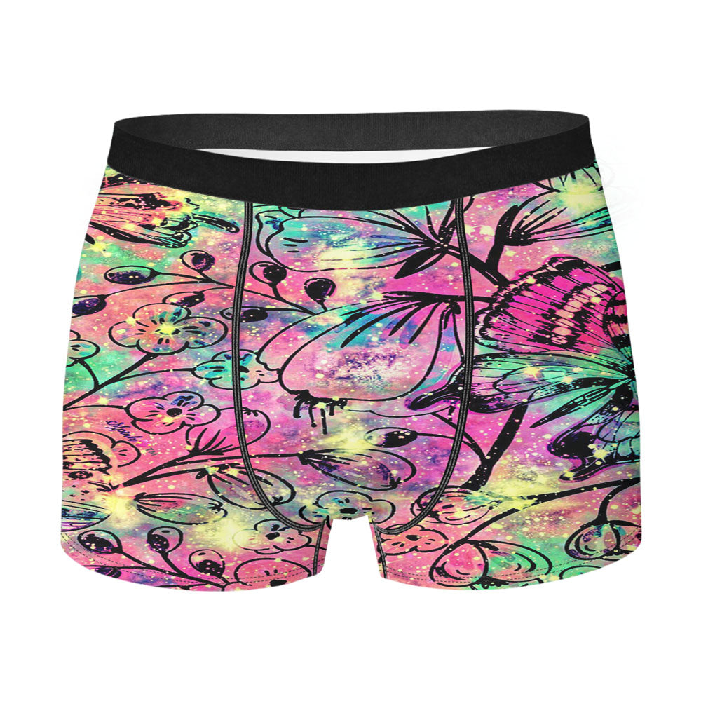 Floral Galaxy Wallpaper Men's Boxer Briefs