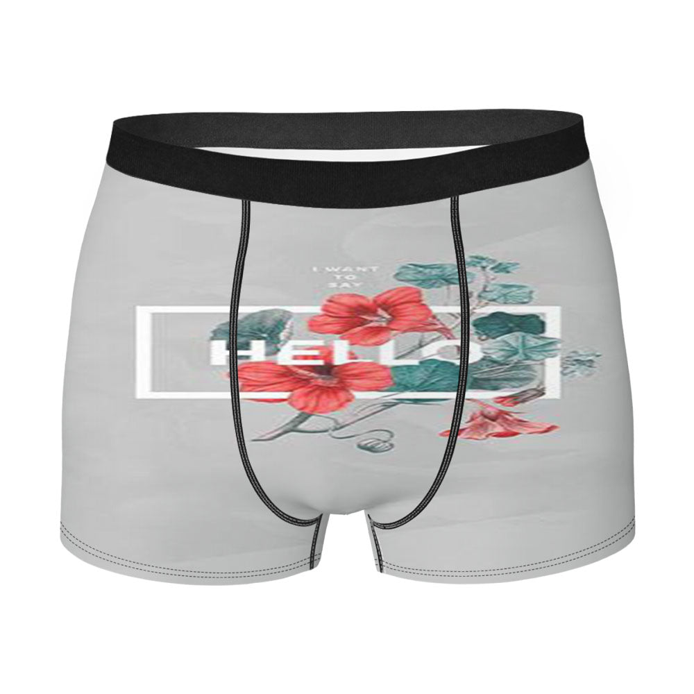Floral Hello Men's Boxer Briefs