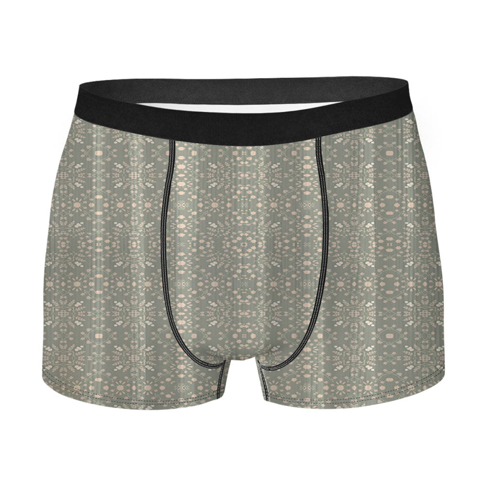 Floral Pattern Men's Boxer Briefs