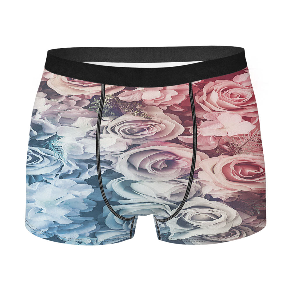 Floral Vintage Photo Men's Boxer Briefs